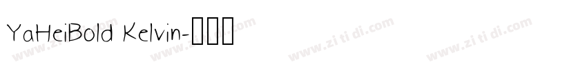 YaHeiBold Kelvin字体转换
